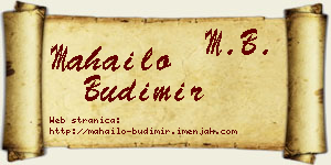 Mahailo Budimir vizit kartica
